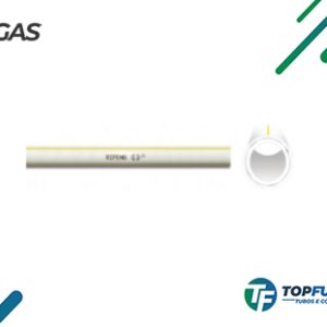 Tubo Multicamada Branco – Com listras amarelas e proteção UV - TopGas